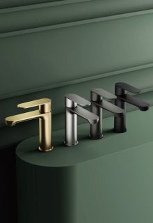 Смеситель для раковины Splenka S222.10.03 золотой сатин